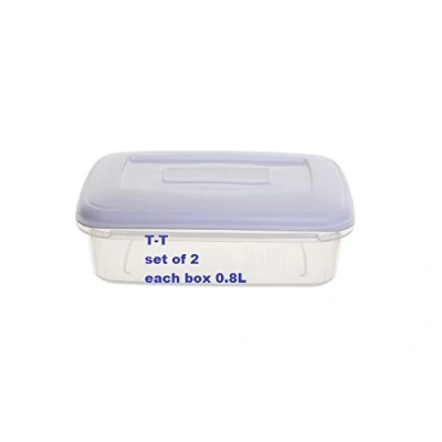 Image of Whitefurze Set of 2 food storage box 0.8 Litre container