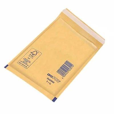 Image of 100 x Padded Envelopes Size 7 (G/4) 230x340mm / 9.05x13.38 Arofol Gold/Brown Bubble Lined Mail Postal Strong Lightweight Protection