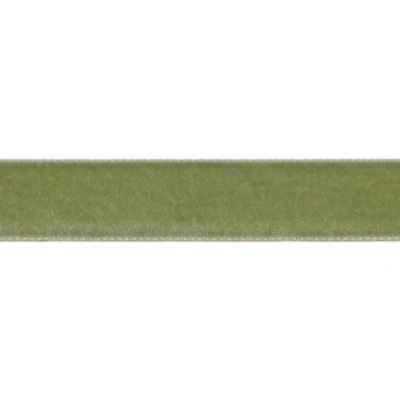 Image of Berisfords Velvet Ribbon, Khaki, 10.2 x 5.6 cm