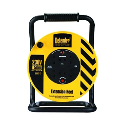 Image of Defender Heavy Duty Reel 4 Way 50m 230V 13A
