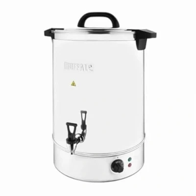 Image of Buffalo 2.6kW Energy Saving Manual Fill Water Boiler 30 Litre, Stainless Steel, Double Walled Insulated, Urn, Temperature Range: 32C to 100C, CU548