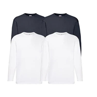 Image of Fruit of the Loom Men&#039;s Valueweight Long Sleeve Sports Top, M