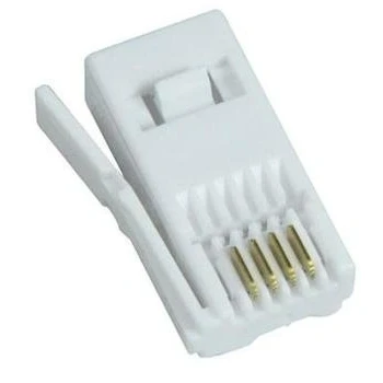 Image of PCSL Brand Premium BT431A Plug 5 Pack BT 4 Pin Telephone Crimp Plug/Connector