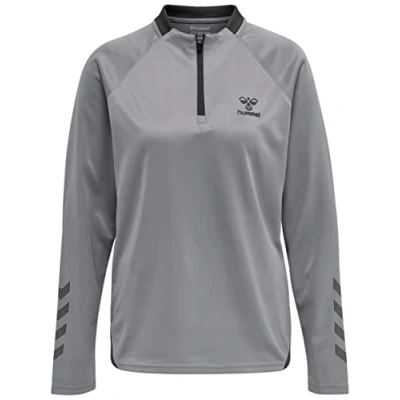Image of hummel Women&#039;s hmlGG12 Action Half Zip Sweat Sweatshirt, Alloy, 2XL