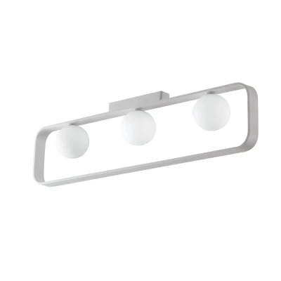 Image of Roxy Globe Bar Semi Flush Light, White, G9