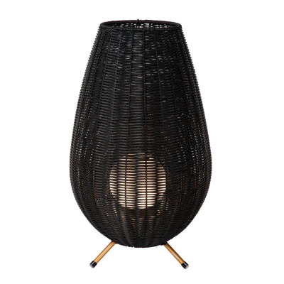 Image of Colin IP44 Cottage 30cm Table Lamp Outdoor LED 1x3W 3000K Black