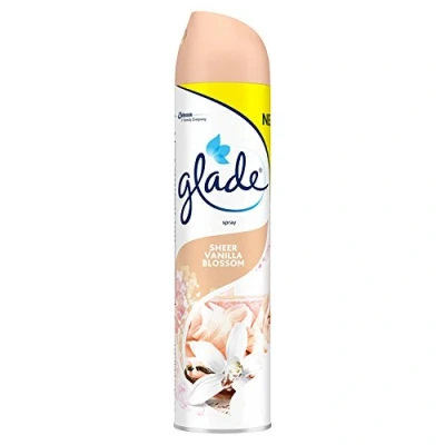 Image of Glade Air Freshener, Aerosol Room Spray, Vanilla Blossom, Pack of 12 (12 x 300ml)