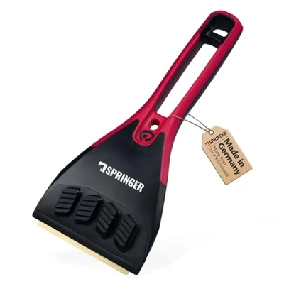 Image of SPRINGER ZX2000 ice scraper Made in Germany Windscreen with brass blade snow planing function Non slip and ergonomic remover for car windscreens