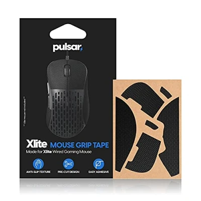 Image of Pulsar Gaming Gears Anti Slip Grip Tape Set for Xlite/Xlite V2 Wired and Wireless Mice Made with Super polymer thin 0.5mm Pre Cut Design
