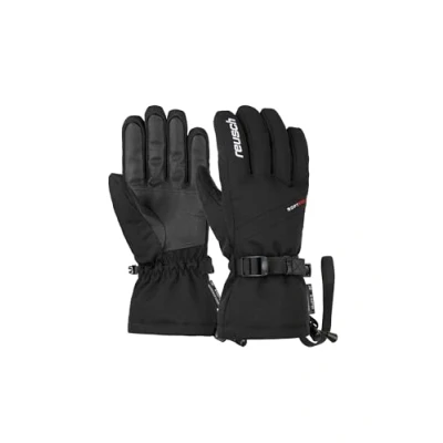 Image of Reusch Men&#039;s Outset R tex Xt with Wrist Strap and Waterproof Membrane Comfortable Warm Ski Gloves Snow 7701 Black/White 10