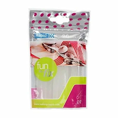 Image of Rapid Fun To Fix Transparent Hot Glue Sticks, Diameter: 7 mm, Length: 100 g, 23835904