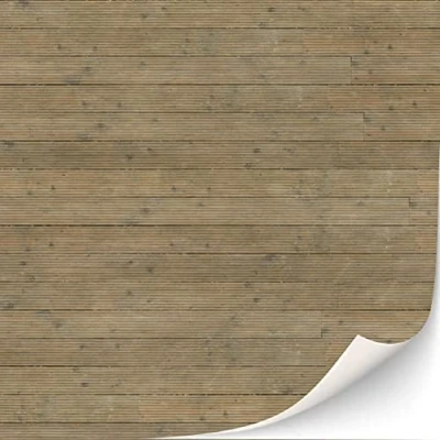 Image of 3 Sheets Self Adhesive Flooring for Dollhouse 1:12 Scale (Decking)