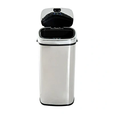 Image of HOMCOM Modern Style 68L Sensor Dustbin Stainless Steel Automatic Kitchen Waste Bin Versatile Use For Home Office Silver