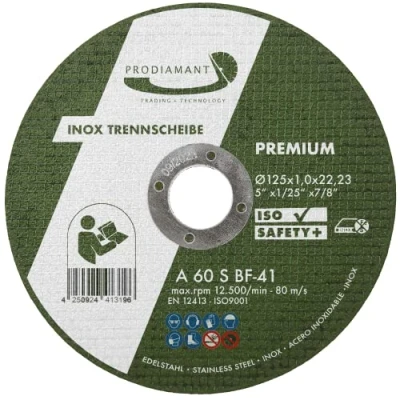 Image of PRODIAMANT Cutting Disc 125 mm 5 inch x 1.0 Pack of 50 Inox Flex for Metal Steel and Stainless