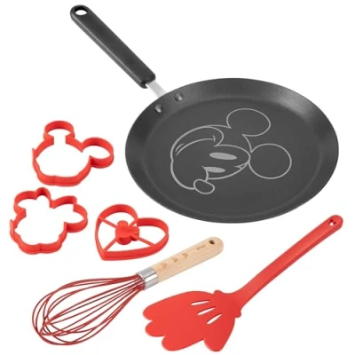 Image of Prestige:Disney Non Stick Pancake Pan, Cutter &amp; Utensil Set