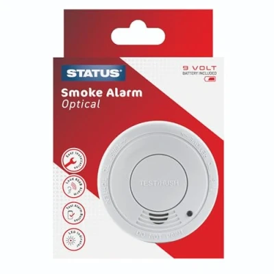 Image of Status 9v Smoke Alarm White Photoelectric