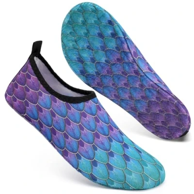 Image of Swim Water Shoes Socks Barefoot Protecting for Sea Beach Swimming Pool Ladies Women Mens(Yl Bluegreen,3.5/4 UK,36/37 EU)