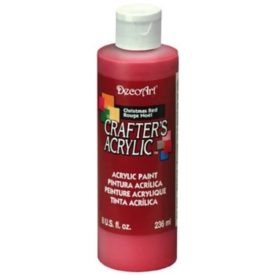 Image of Deco Art Crafters Acrylics Paint, Xmas Red, 236 ml (Pack of 1)