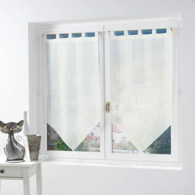 Image of Interior Softness Pair Pompon Sand Salina Natural Polyester 60 x 160 cm