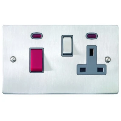 Image of Superswitch SW210 BSS C 45A Cooker Control Unit with 13A Socket
