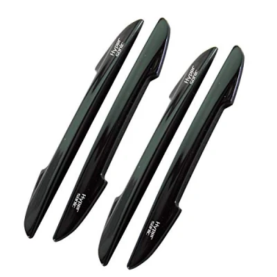 Image of Hypersonic 4 Pack Car Door Protector Bumper Vehicle Edge Guard Strip Plastci Black Scartch Protection Eliminate Wind Buffeting