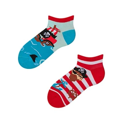 Image of Dedoles Unisex Socks for Women, Men &amp; Kids Cotton Funny Designs Football Bicycle Horses Plants Firefighter Gift Mismatched, Design: Pirate Adventure, Colour: Multicolour, Size: 12K 2 UK