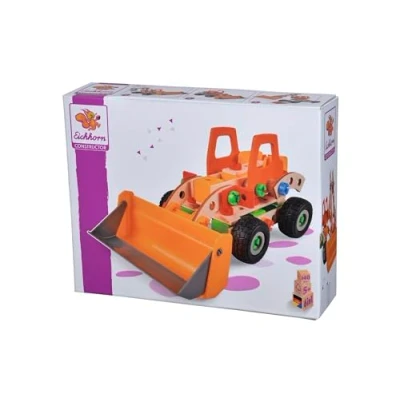 Image of Simba 100039057 constructor wheel loader Eichhorn Versatile Wooden Toy, 140 Components, 6 Different constructions, for Children Aged and up, 100% FSC Wood, Colourful