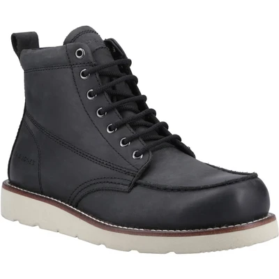 Image of JACK &amp; JONES Men&#039;s Jfwtoronto Leather Boot Styd Ln, Black, 11 UK