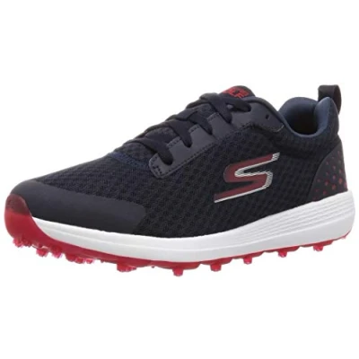 Image of Skechers Mens Max Fairway 2 Golf Shoes Navy/Red UK 8