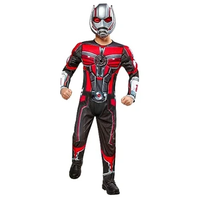 Image of Rubie&#039;s 1000661M Ant Man Deluxe Childs Costume Kids Fancy Dress, Boys, Multi, 9 10 Years