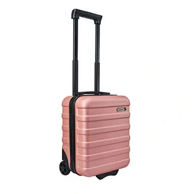 Image of Cabin Max Anode 24L TwinWheel 40x30x20cm Wizz Air Easyjet Underseat Trolley Case (Rose Gold 40 x 30 20)