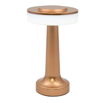 Image of Global Gizmos 66339 LED Table Lamp/Battery Operated Bedside Lamp/Touch Dimming/Warm White Light Colour / 20 x 12cm