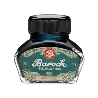 Image of Barock 1910 Jade Writing Ink for Fountain Pens, Glass Nibs, Rollerball Pen, Pen in Bottle, 30 ml, Teal, Turquoise