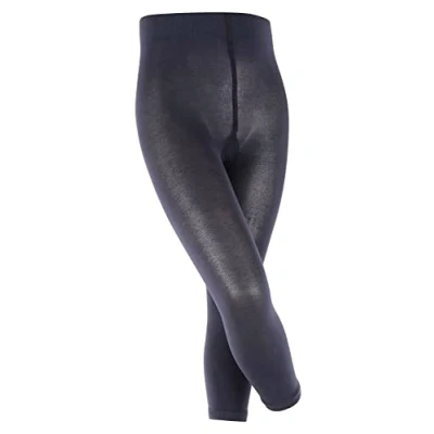 Image of FALKE Unisex Kids Cotton Touch K LE Opaque Plain 1 Pair Leggings, Blue (Dark Navy 6370) new eco friendly, 12 2.5