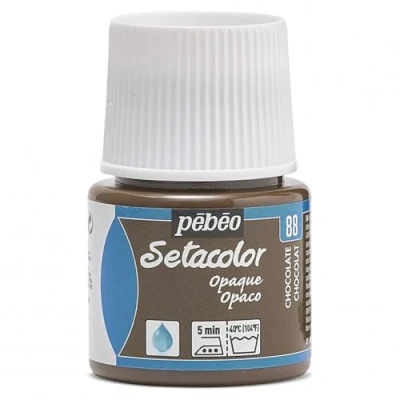 Image of PEBEO Setacolor Opaque Fabric Paint 45 Milliliter Bottle, Chocolate,Chocolate, 295 088