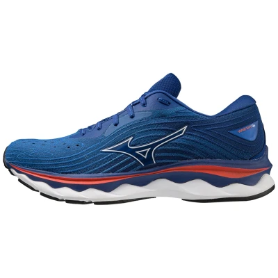 Image of Mizuno Mens Wave Sky 6 Running Shoes Blue Size UK 10
