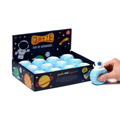 Image of Puckator Squeezy Spacemen Astronaut &amp; Planet Pop Out