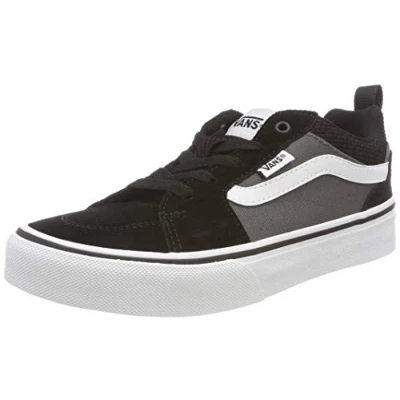 Image of Vans Boy&#039;s Yt Filmore Sneaker, Suede Canvas Black Pewter, 5.5 UK