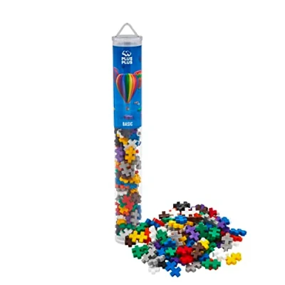Image of Plus Building Blocks Toy 100 pc Kids Construction Toys, Creative Learning Resources and STEM Play for Home Travel Girls Boys Toys Age 5 Basic Pieces