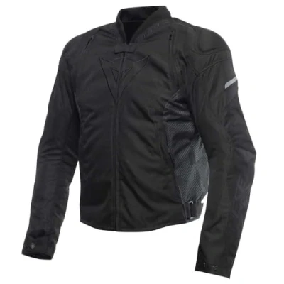 Image of Dainese Avro 5 Tex Jacket, Fabric Motorcycle Jacket with Shoulder Protectors, Men, Black/Black/Black, 58