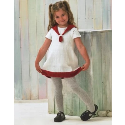 Image of James Brett Double Knit Knitting Pattern Girls Nautical Sweater Dress (JB869)