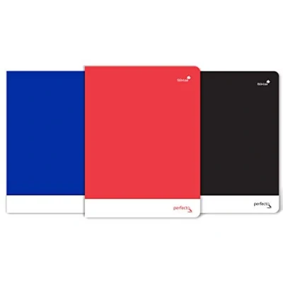 Image of Silvine A4+ Perfect Bound Notebook 160 Pages (80 Leaves) Ruled 8mm Feint with Soft Touch Laminated Cover. Ref PERA4RBBST, Assorted Color, 1 Piece
