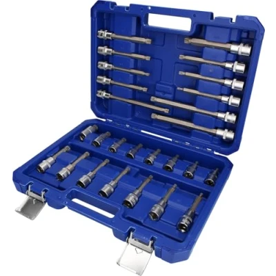 Image of BRILLIANT TOOLS 1/2 inch Socket Set, Torx Profile, Chrome Vanadium Steel, 26 Pieces, TLG