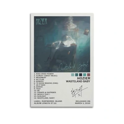 Image of Szzmyo Hozier Poster Wasteland Baby Album Decorative Painting Modern Aesthetic Canvas Bedroom Art Living Room Decoration 08x12inch(20x30cm) Unframe Style