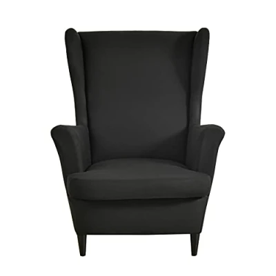 Image of CHNSHOME wing chair slipcovers for armchairs Printed wingback armchair covers 2 piece back