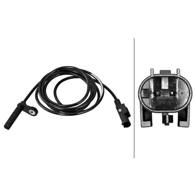 Image of 2E0927748AA, 2E0927748P ABS Sensor HELLA 6PU 358 217 111 Rear Axle Left Hall 2 pin connector 1620mm VOLKSWAGEN: Crafter 30 50 Van