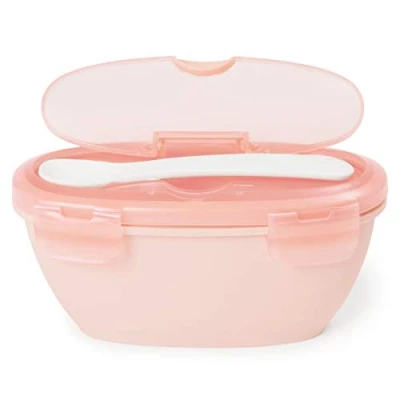 Image of Skip Hop Easy Serve Travel Bowl and Spoon Coral