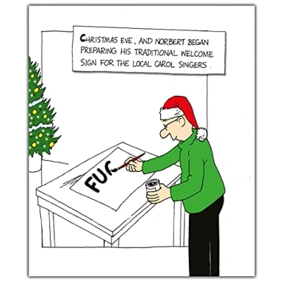Image of Funny Christmas Card, Card Generic, Cards, Xmas Generic Funny, Rude Cards