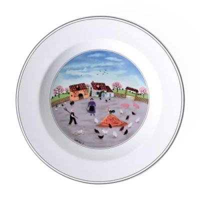 Image of Villeroy &amp; Boch Design Naif 21 cm deep Plate, Poultry Farm