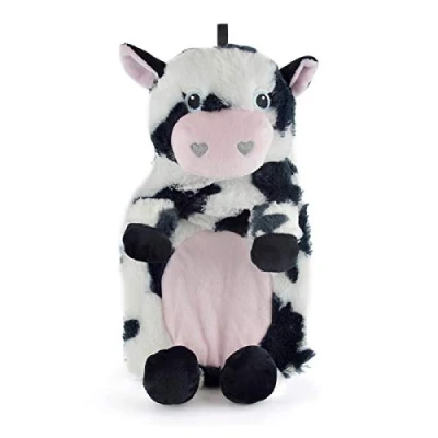 Image of Hot Water Bottle with Novelty Plush Cow Cover